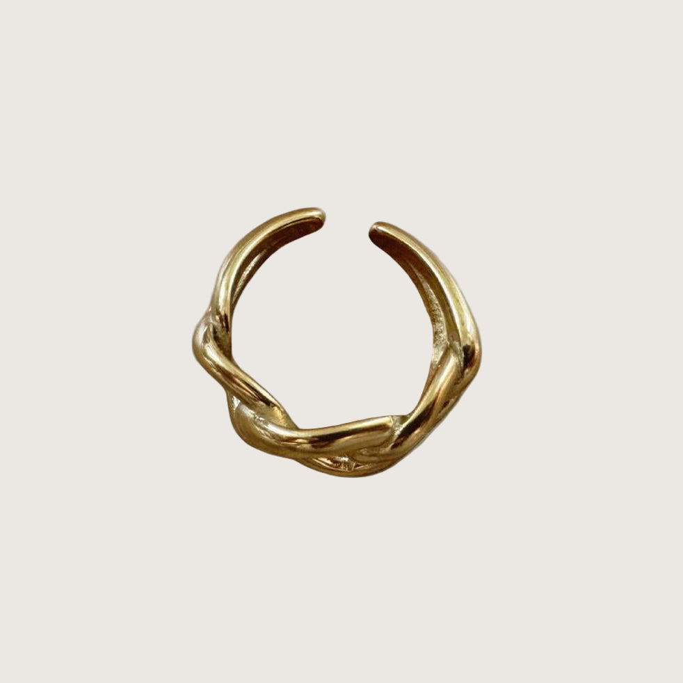 Bague maillons de chaîne en acier inoxydable femme 