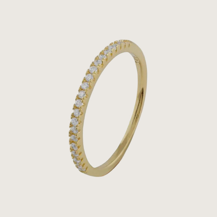 Bague simple anneau plaqué or femme 