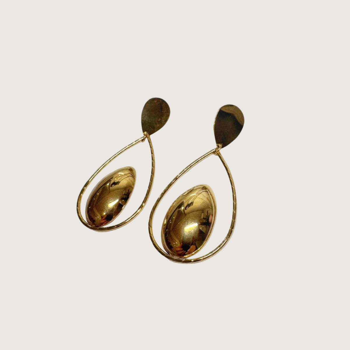 Boucles d’oreilles goutte en acier inoxydable 