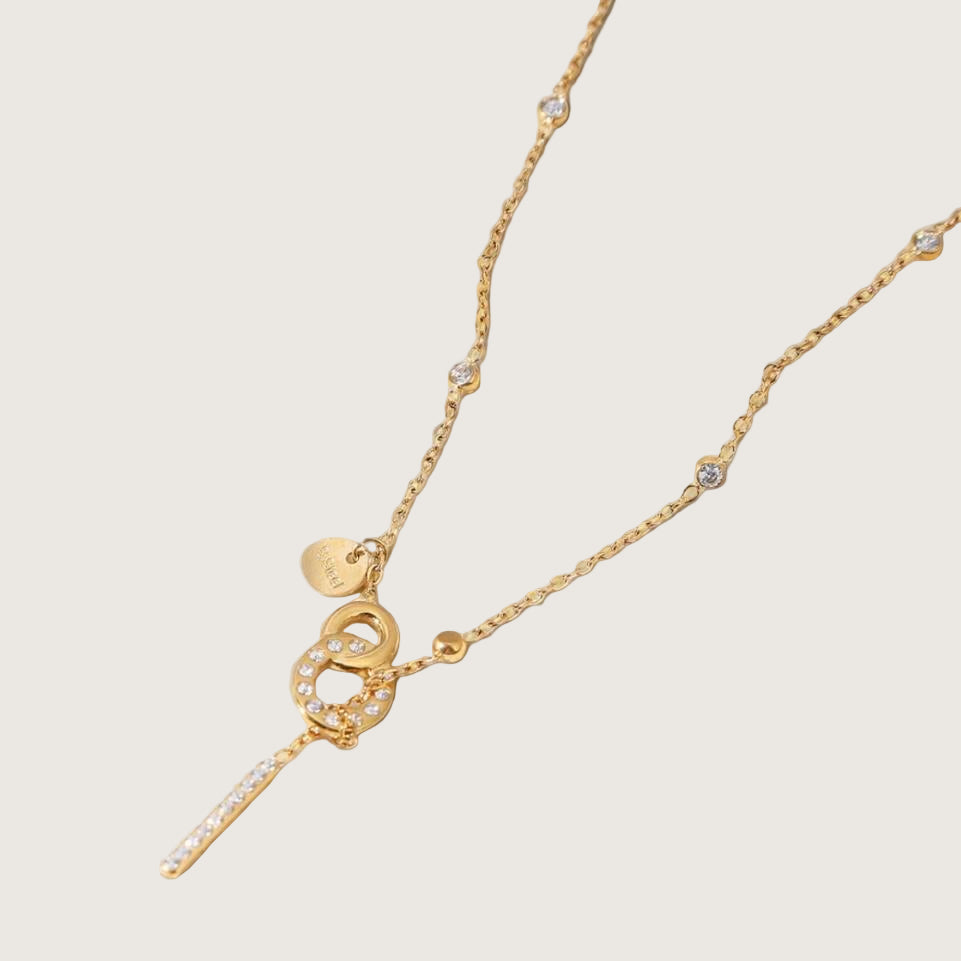 Collier doré en acier inoxydable