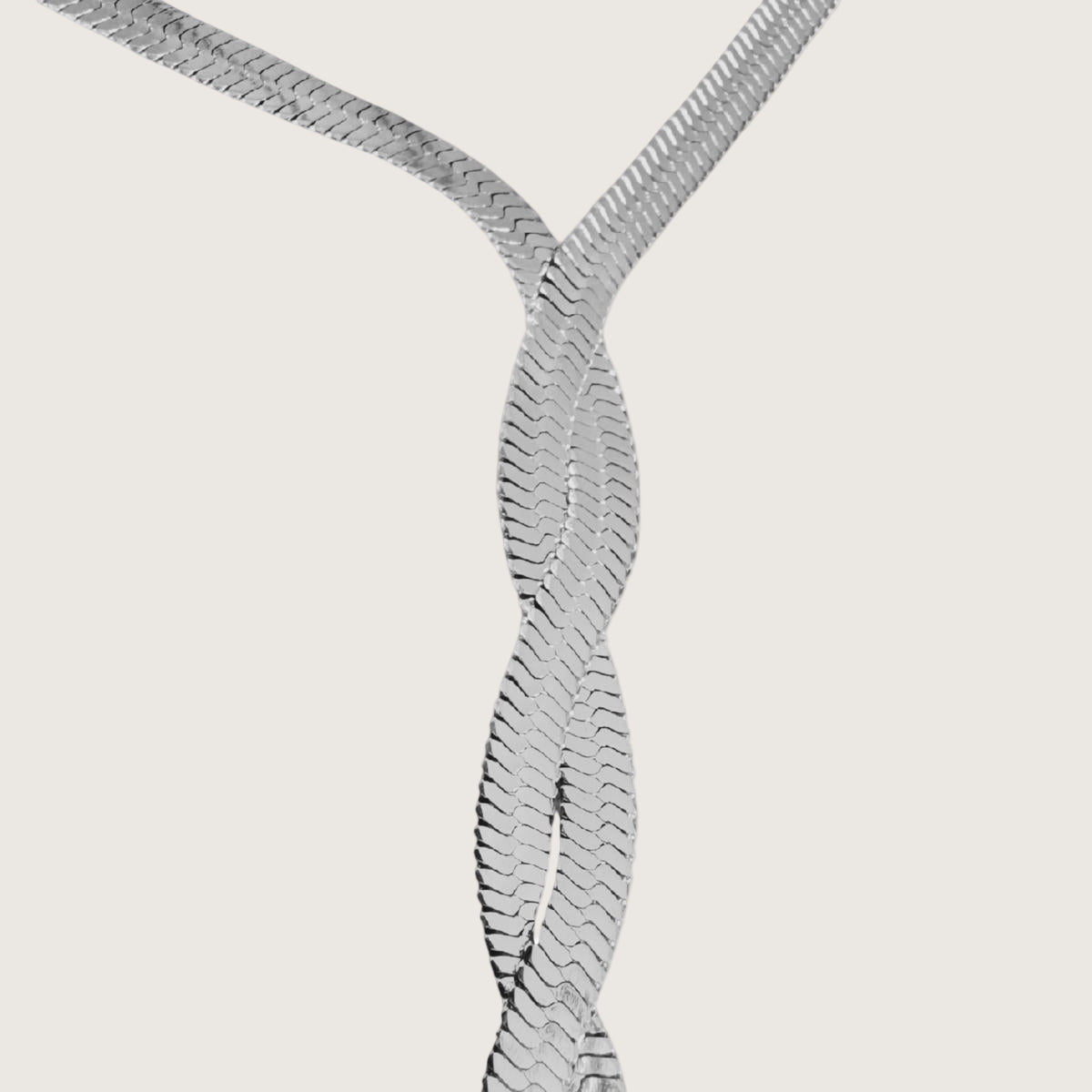 Collier en Y chaîne serpent en maille acier inoxydable 