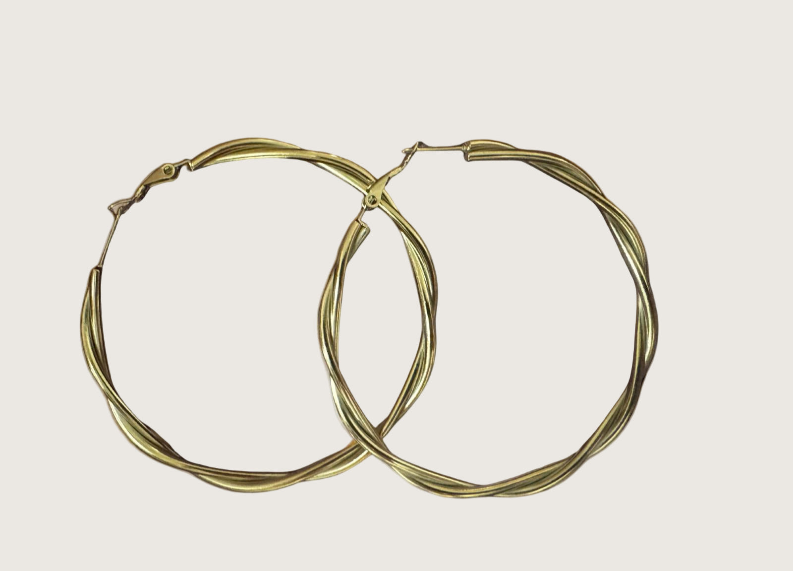 Créoles en acier inoxydable torsadées 