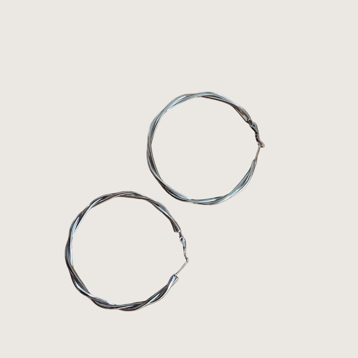 Créoles argenté femme en acier inoxydable 