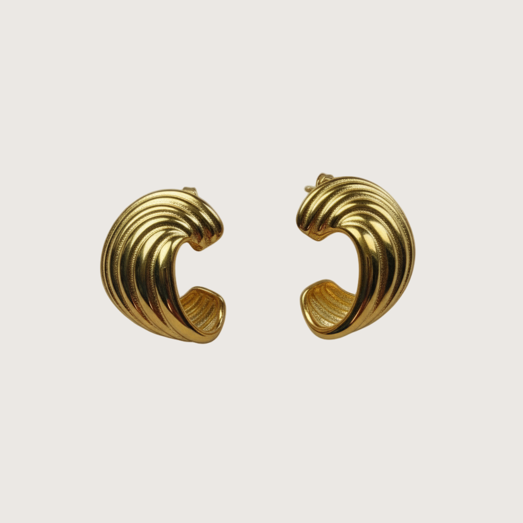 Créoles bombée femme acier inoxydable