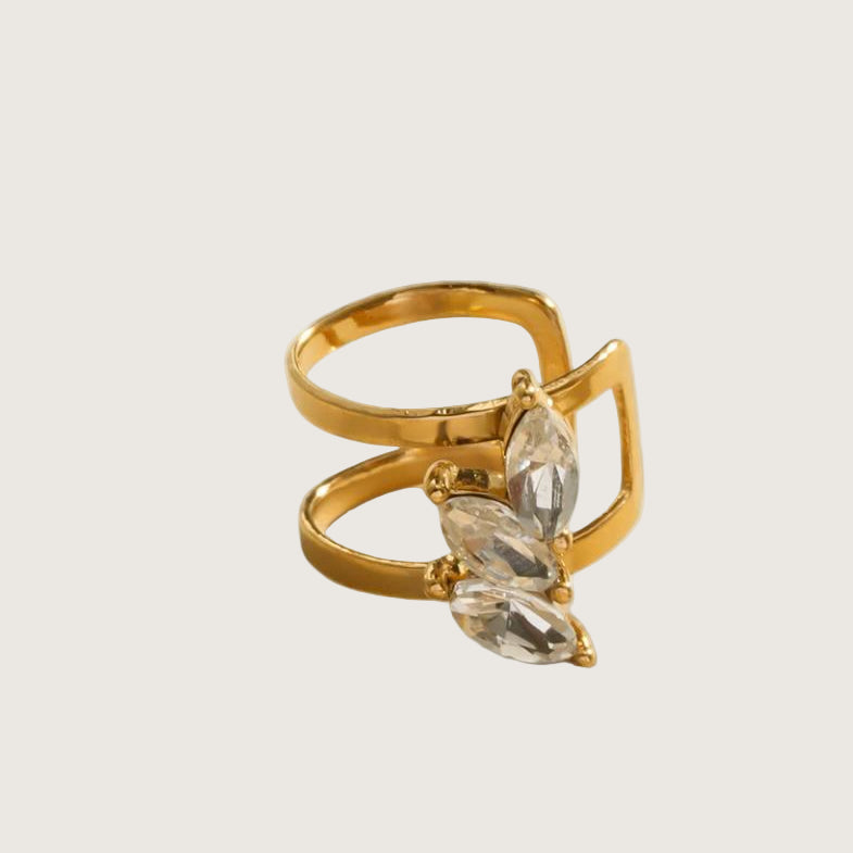 Earcuff feuille moderne femme acier inoxydable 