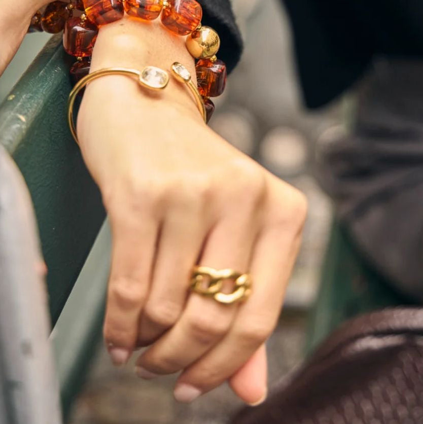 Jonc doré en acier inoxydable 