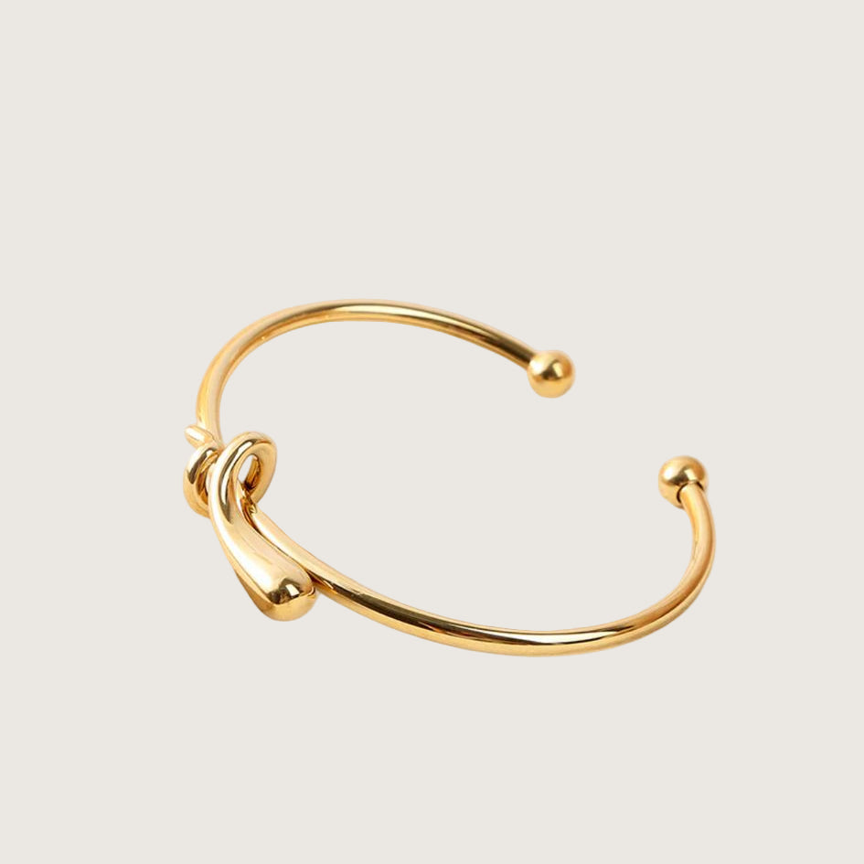 Jonc bracelet ouvert noeud 