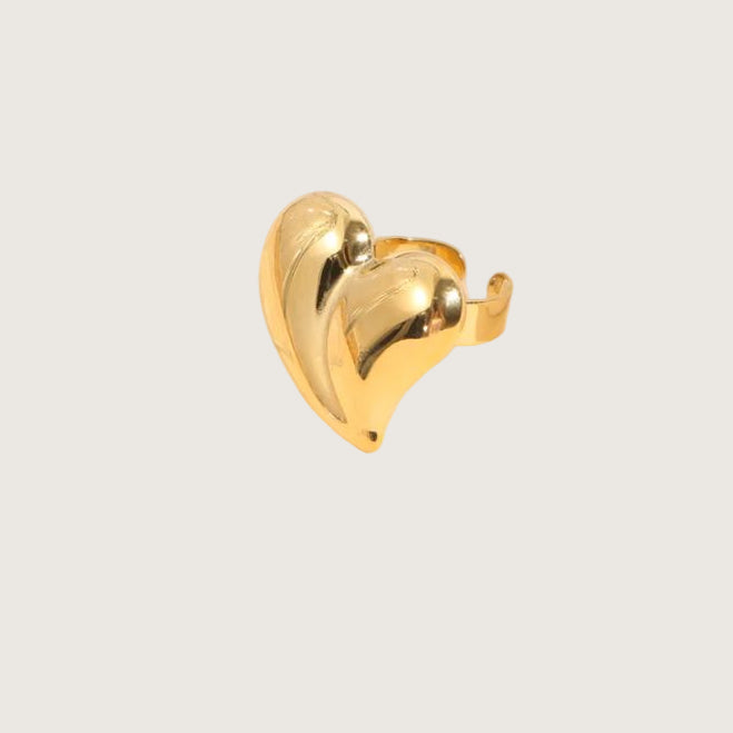 Bague coeur en acier inoxydable 