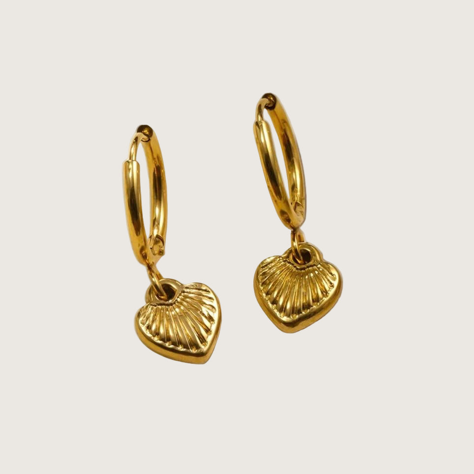 boucle d’oreille créole mini cœur 