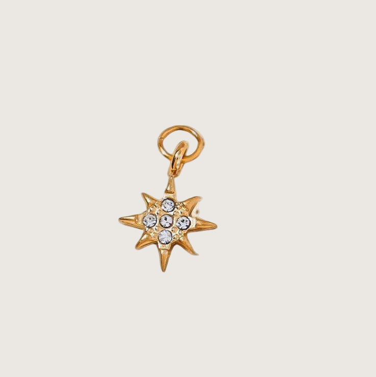 pendentif étoile doré scintillant 
