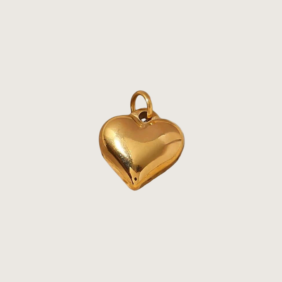 pendentif cœur bombé dorée 